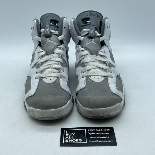 Size 7Y (GS) - Jordan 6 Retro Mid Cool Grey White Suede Leather (384665-100)