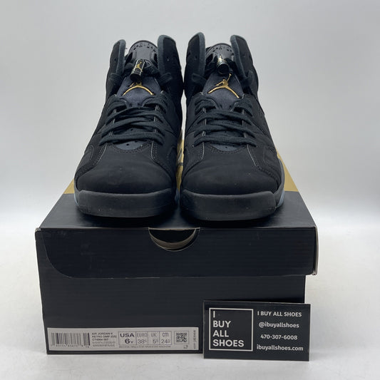 Size 6Y - Air Jordan 6 Retro+ Defining Moments Black Gold Suede (CT4964-007)