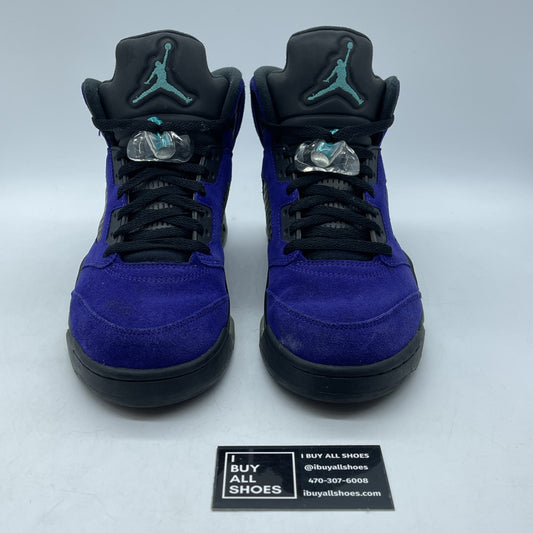 Size 9.5 - Jordan 5 Retro Alternate Grape Purple Black Blue Suede (136027-500)