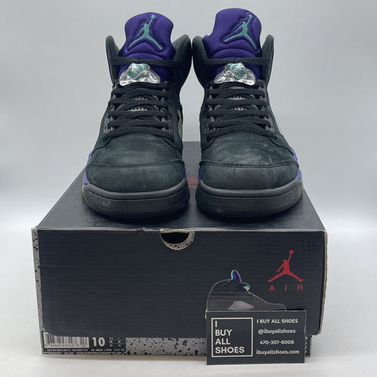 Size 10 - Air Jordan 5 Retro Black Grape Purple Suede (136027-007)