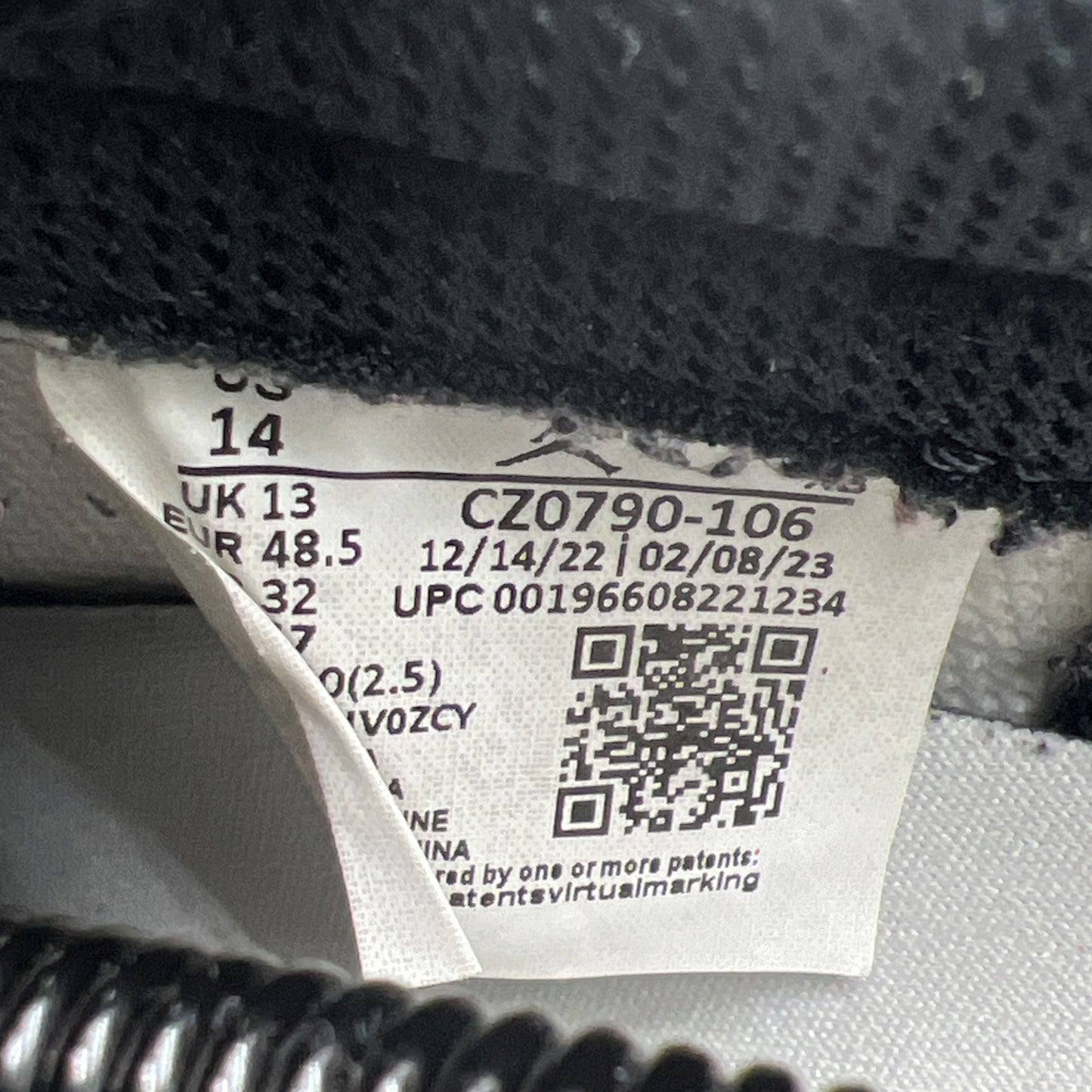 Size 14 - Air Jordan 1 Retro OG Low Black Toe (CZ0790-106)