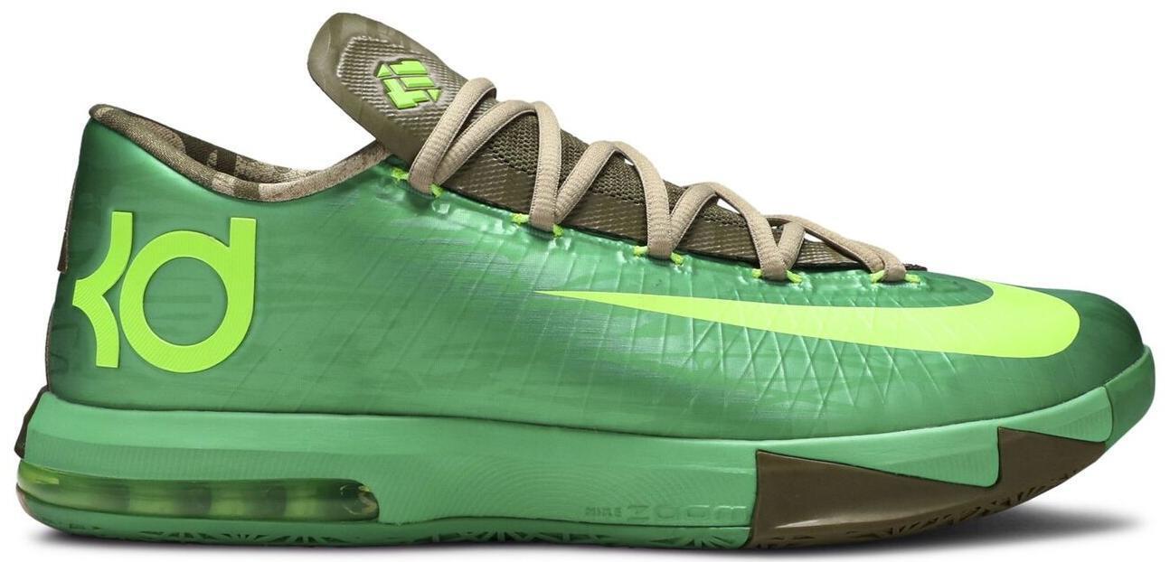 Size 13 - Nike KD 6 Bamboo Green Brown Leather (599424-301)