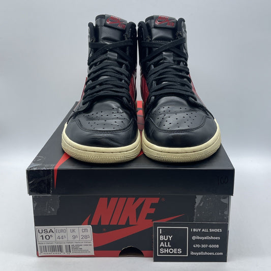 Size 10.5 - Air Jordan 1 Retro OG High Couture Black Red Leather (BQ6682-006)