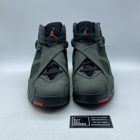 Size 13 - Air Jordan 8 Retro Take Flight Green Black Suede (305381-305)