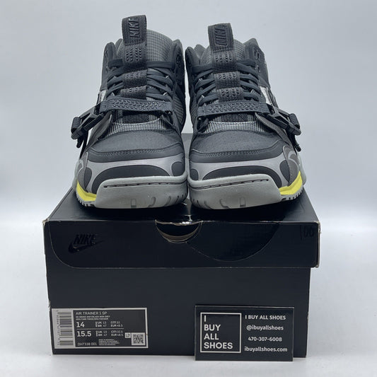 Size 14 - Nike Air Trainer 1 Utility Dark Smoke Grey Suede Leather (DH7338-001)
