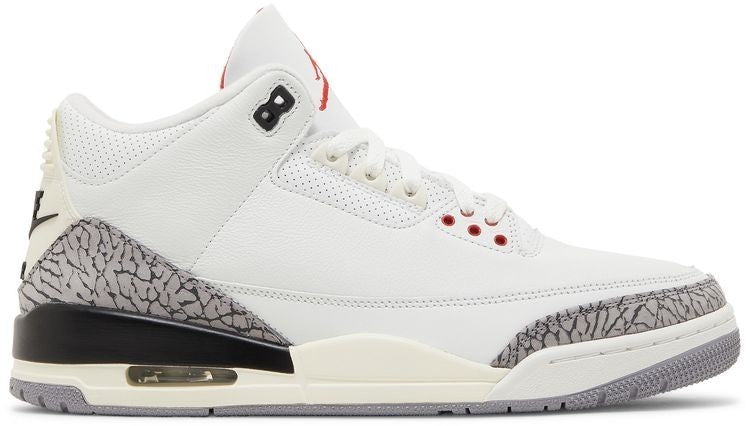 Size 10 - Jordan 3 Retro Mid White Cement Reimagined Suede Leather (DN3707-100)