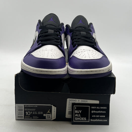 Size 10.5 - Air Jordan 1 Low Court Purple (553558-500)