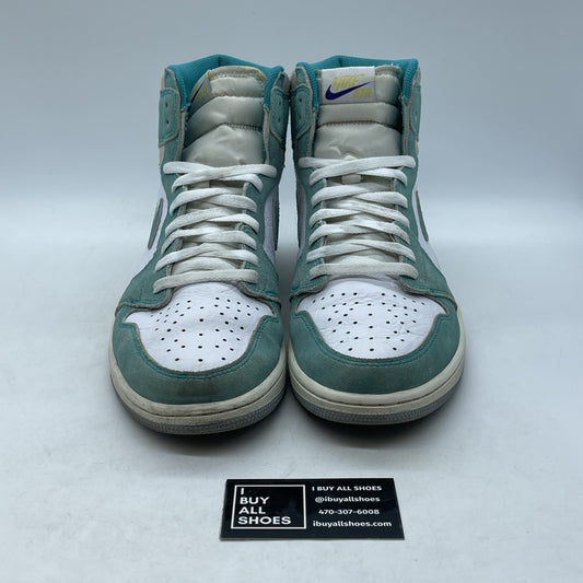 Size 12 - Jordan 1 Retro OG High Turbo Green White Leather Suede (555088-311)