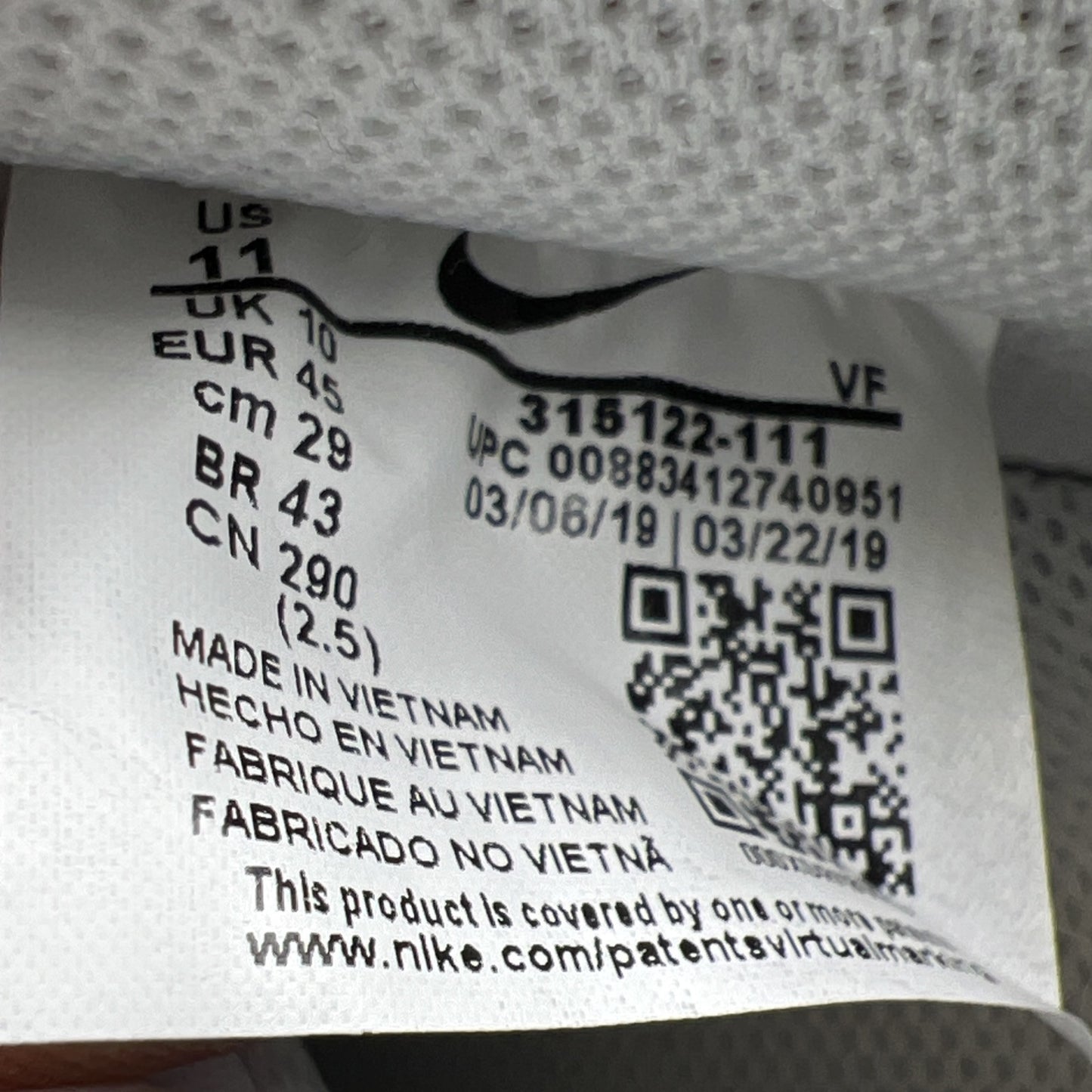 Size 11 - Nike Air Force 1 Low '07 White (315122-111)