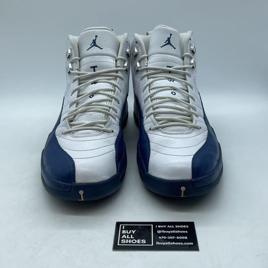 Size 13 - Jordan 12 Retro French Blue 2016 Blue White Leather (130690-113)