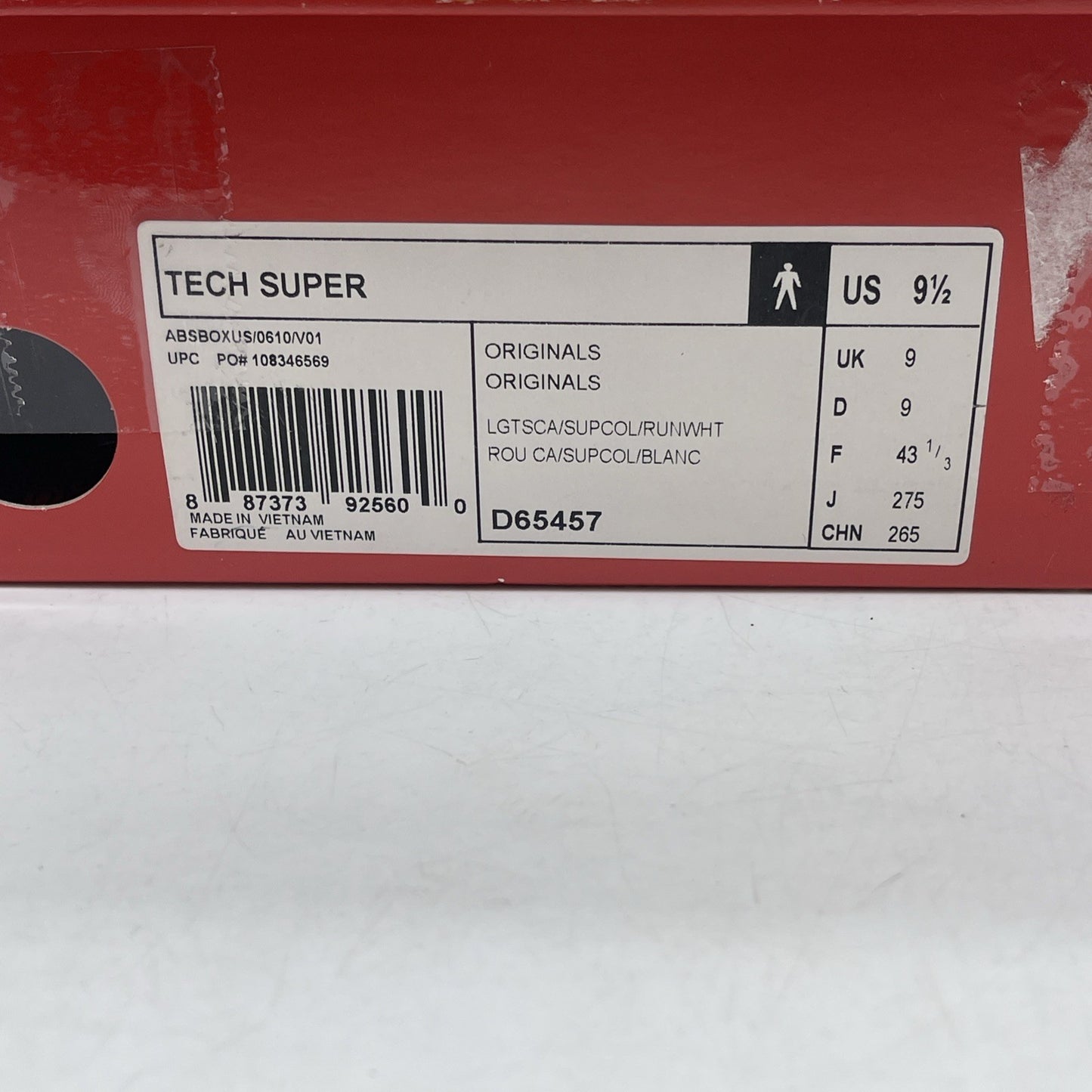 Size 9.5 - adidas Tech Super Year Of The Horse Red Black Suede Leather (D65457)