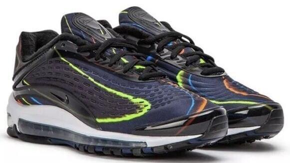 Size 11.5 - Nike Air Max Deluxe Midnight Navy Black Orange Suede (AJ7831-001)
