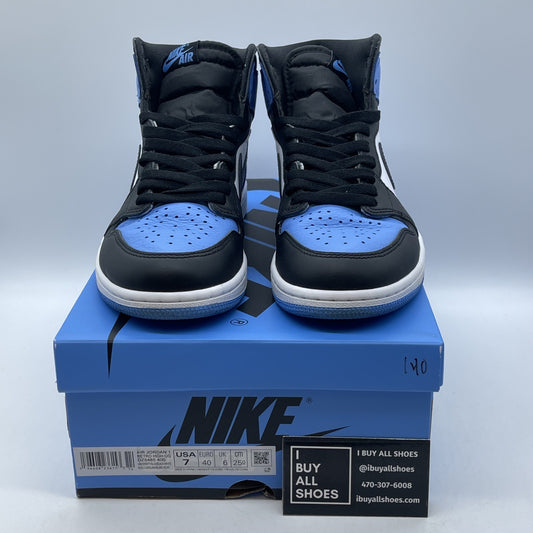 Size 7 - Jordan 1 Retro OG High UNC Toe Black Blue White Leather (DZ5485-400)