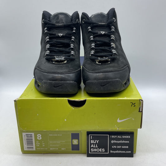 Size 8 - Nike Shox Vc 3 Black Silver Suede Leather (307111-001)