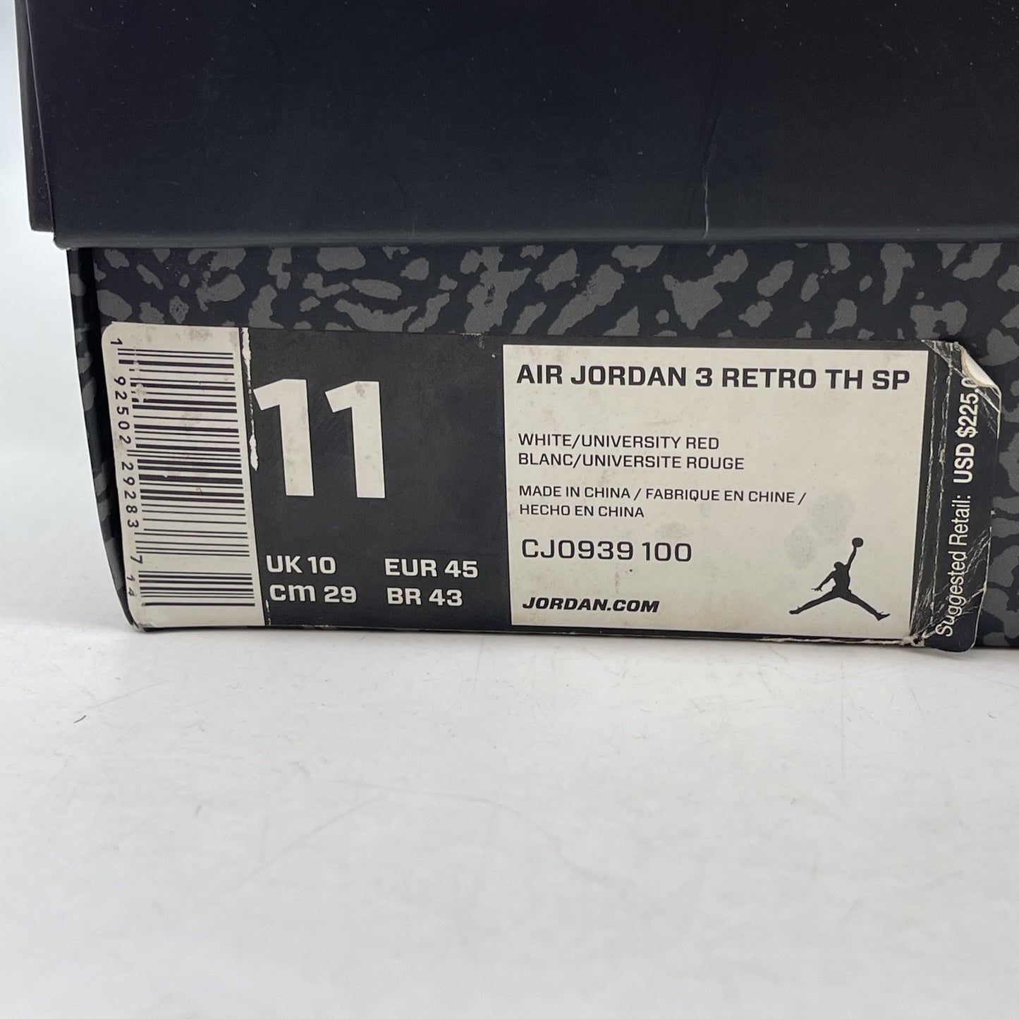 Size 11 - Jordan 3 Retro Tinker Air Max 1 2019 Red White Suede (CJ0939-100)