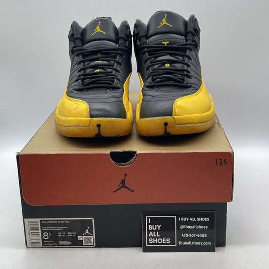 Size 8.5 - Jordan 12 Retro University Gold 2020 Yellow Black Leather (130690-070