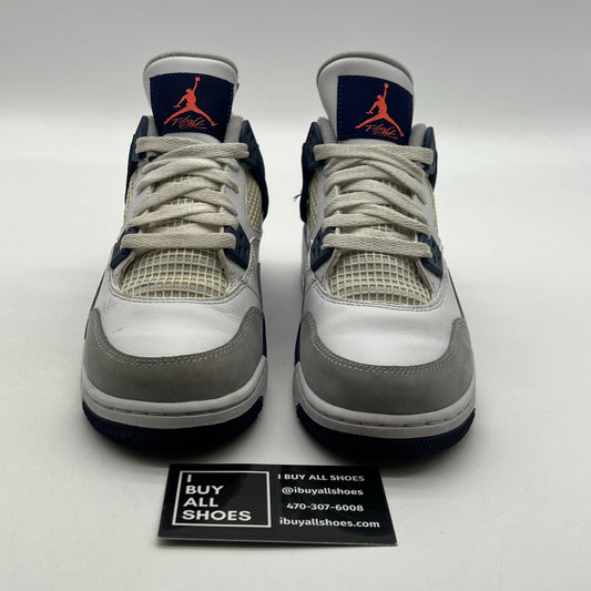 Size 5.5 (GS) - Air Jordan 4 Low Deep Royal Blue (487724-132)