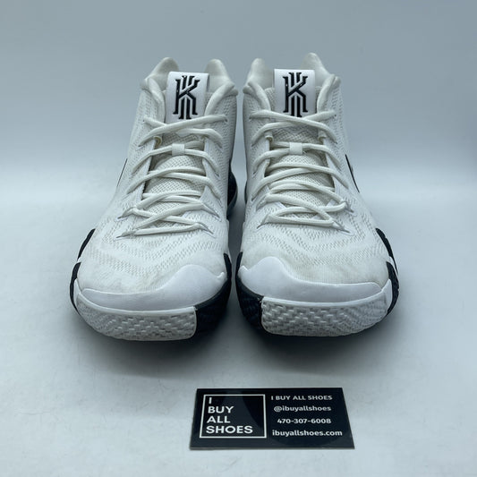 Size 12 - Nike Kyrie 4 White Black Suede Leather (AV2296-100)