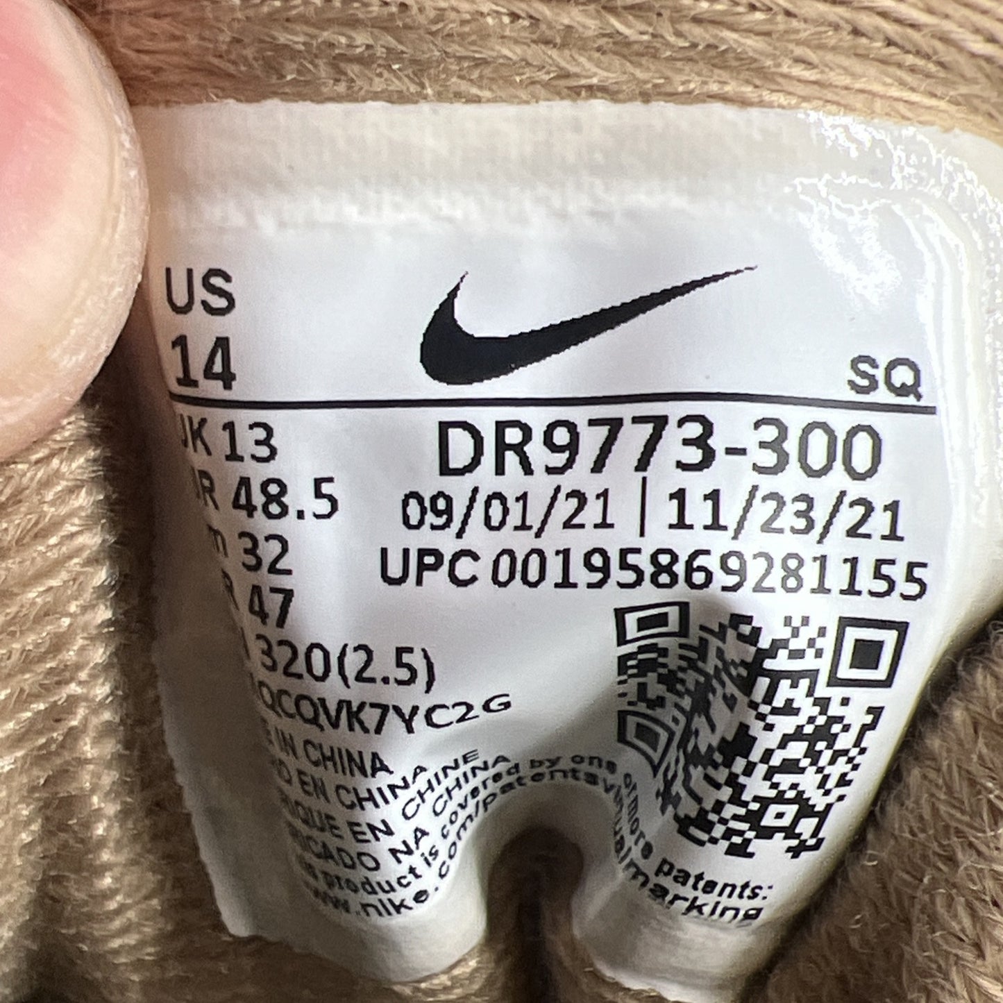 Size 14 - Nike Air Max 1 NH Treeline (DR9773-300)