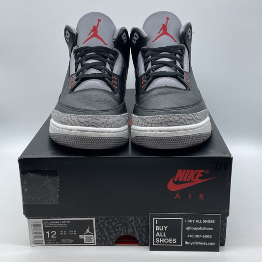 Size 12 - Air Jordan 3 Retro OG 2024 Black Cement Grey Suede (DN3607-010)