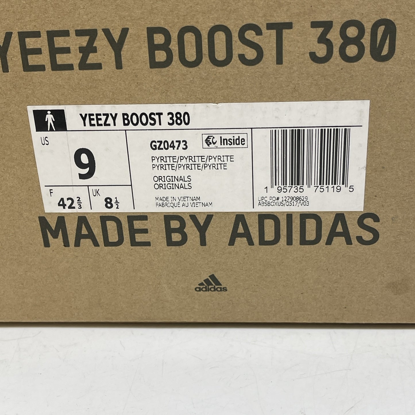 Size 9 - adidas Yeezy Boost 380 Pyrite Brown Suede (GZ0473)