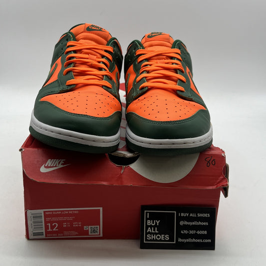 Size 12 - Nike Dunk Low Miami Hurricanes (DD1391-300)