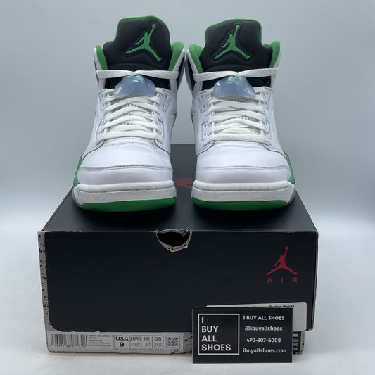 Size 9W - Air Jordan 5 Retro Lucky Green Black White Leather (DD9336-103)