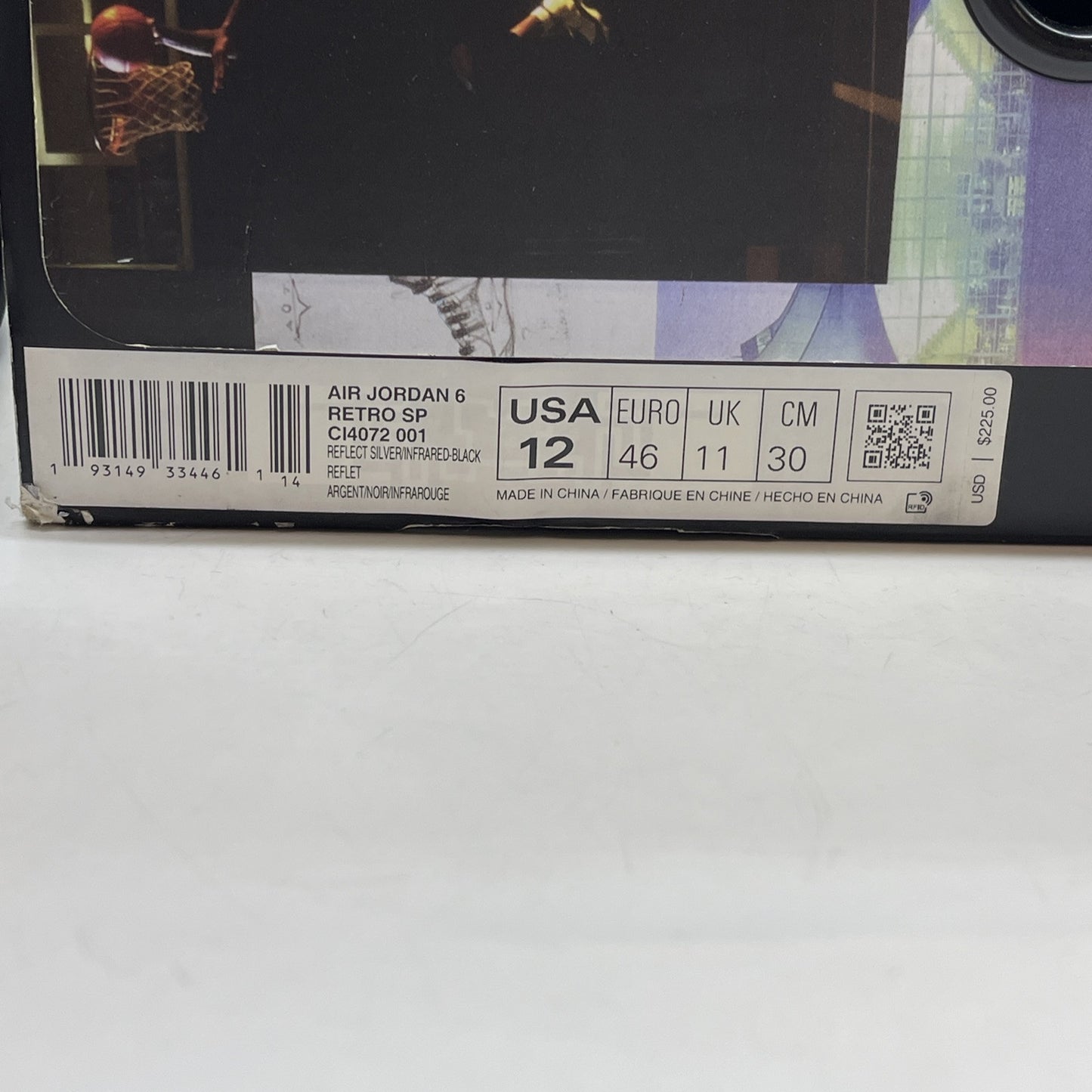 Size 12 - Air Jordan 6 Retro SP Reflections Of A Champion Grey Black (CI4072-001