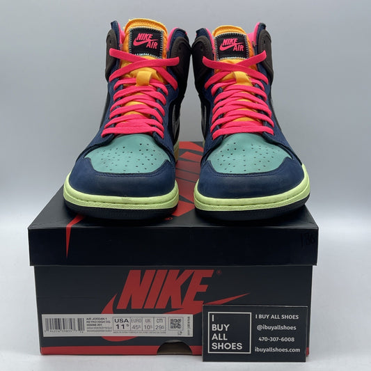 Size 11.5 - Jordan 1 Retro High Tokyo Bio Hack Black Suede (555088-201)