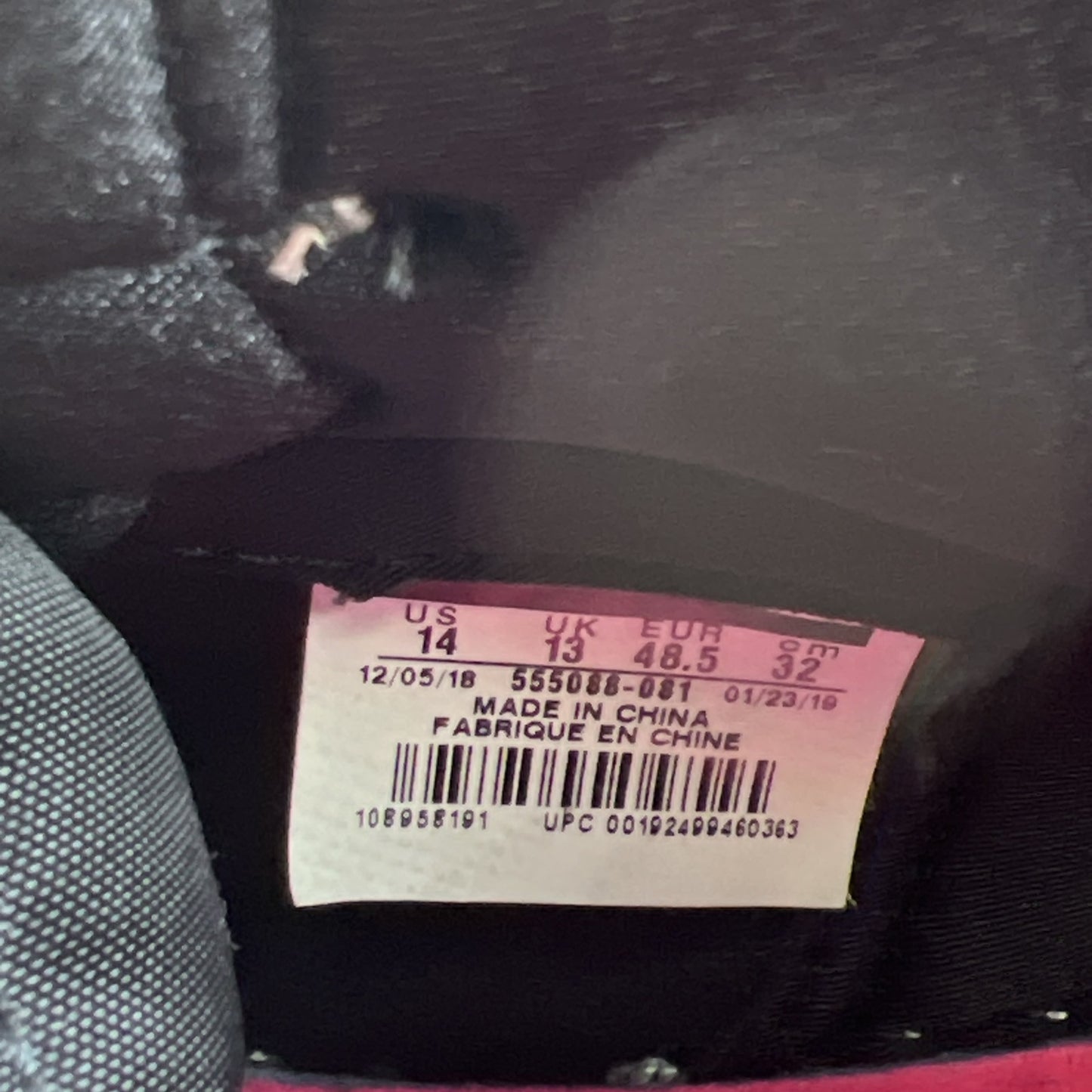 Size 14 - Air Jordan 1 Retro OG High Crimson Tint (555088-081)