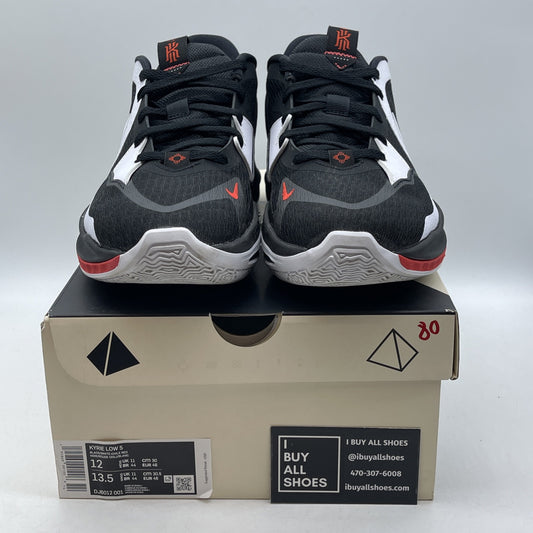 Size 12 - Nike Kyrie 5 Low Bred Black White Red Suede Leather (DJ6012-001)