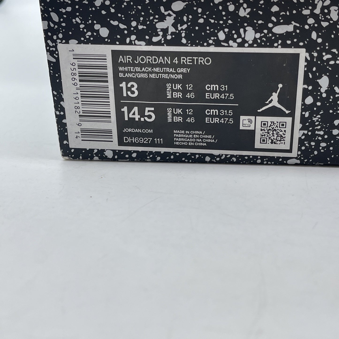 Size 13 - Jordan 4 Retro Mid Military Black Grey White Suede (DH6927-111)