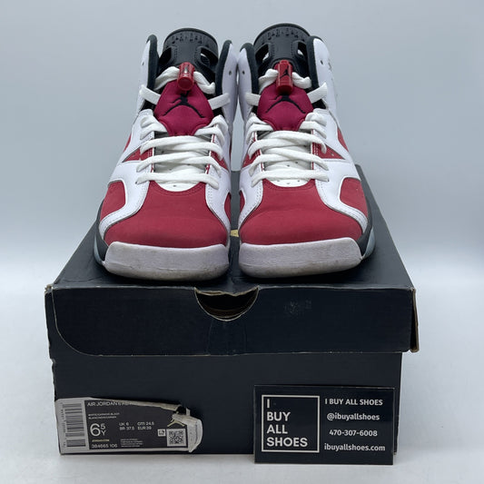 Size 6.5 (GS) - Jordan 6 Retro 2021 Mid Carmine Suede Leather (384665-106)