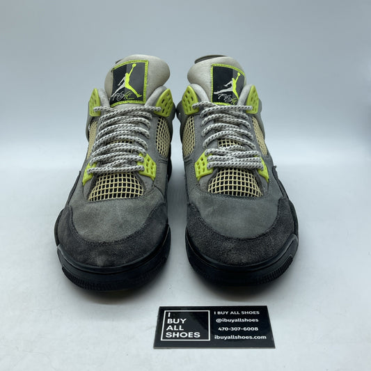 Size 12 - Jordan 4 Retro SE Mid Neon 95 Grey Black Suede (CT5342-007)