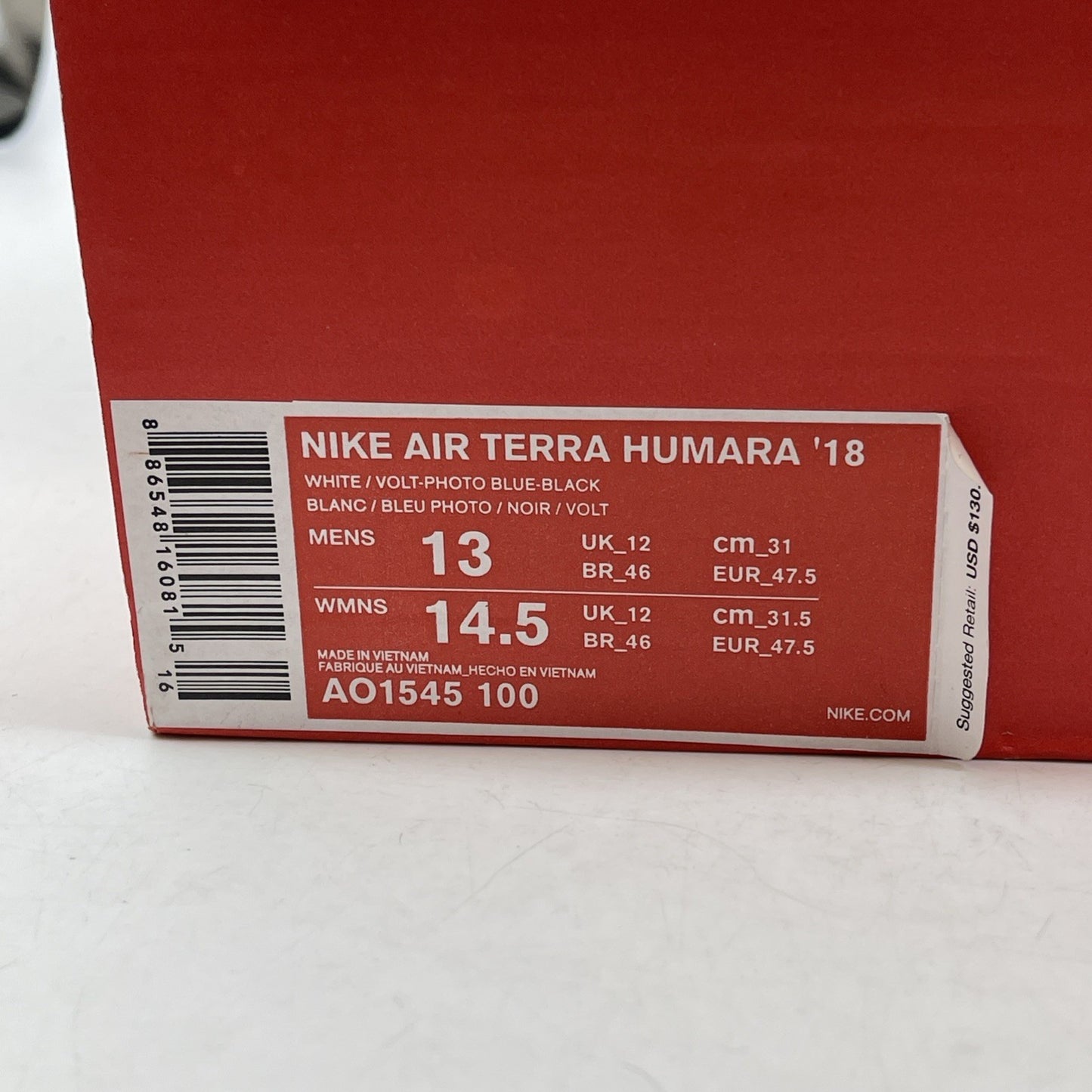 Size 13 - Nike Air Terra Humara 18 Photo Blue Black Suede leather (AO1545-100)