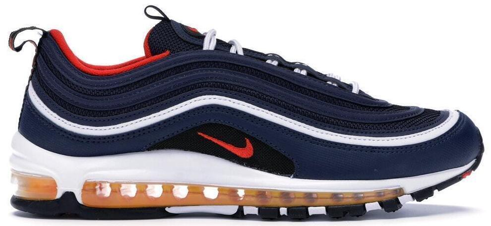 Size 9.5 - Nike Air Max 97 Midnight Navy Blue White Suede (921826-403)