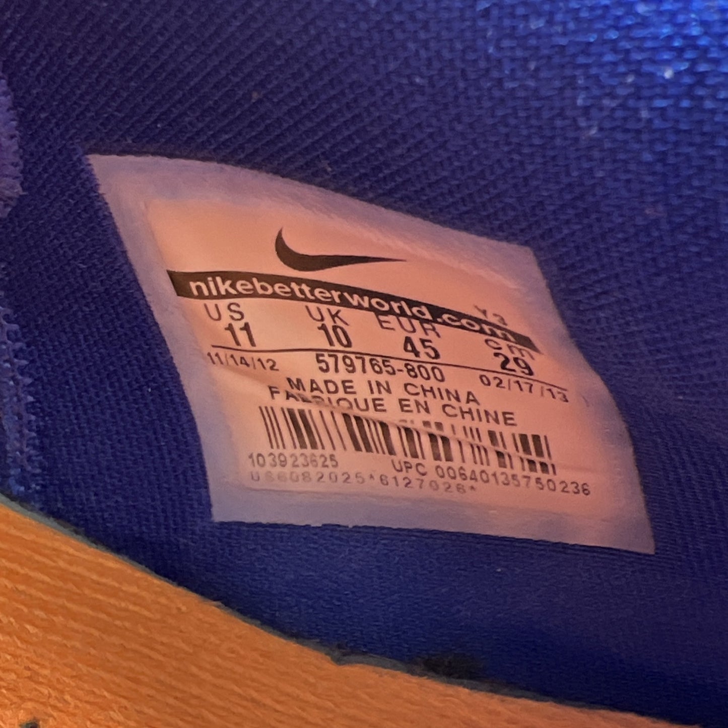 Size 11 - Nike Air Max LeBron 10 Low Knicks (579765-