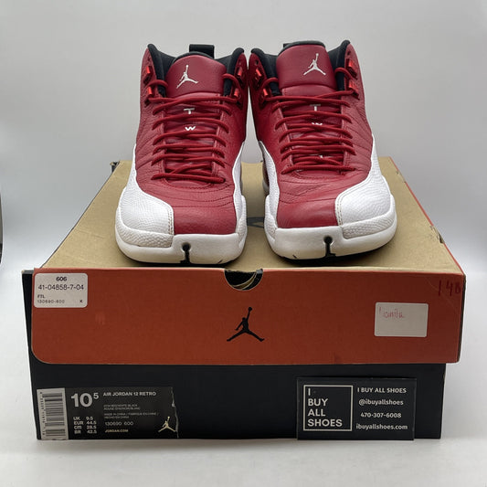 Size 10.5 - Air Jordan 12 Retro Gym Red White Black Leather (130690-600)