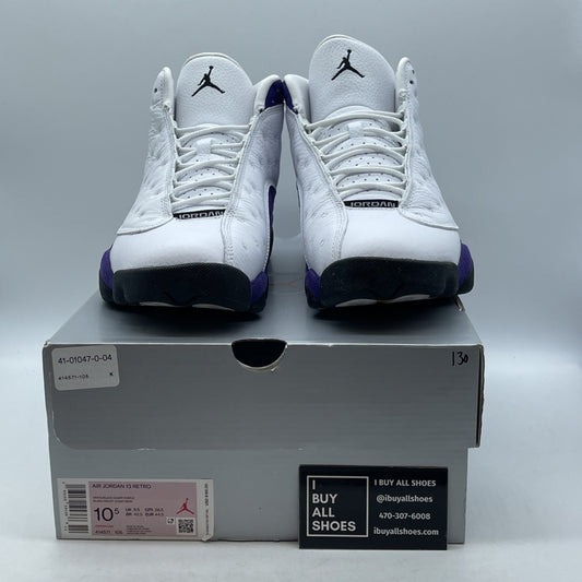 Size 10.5 - Air Jordan 13 Retro Lakers Purple White Leather Suede (414571-105)