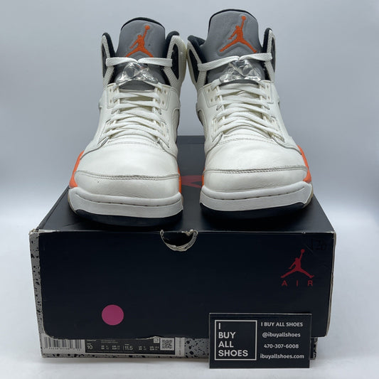 Size 10 - Jordan 5 Shattered Backboard Black Orange White Leather (DC1060-100)