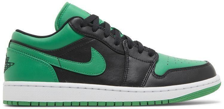 Size 11 - Air Jordan 1 Low Black Lucky Green (553558-065)