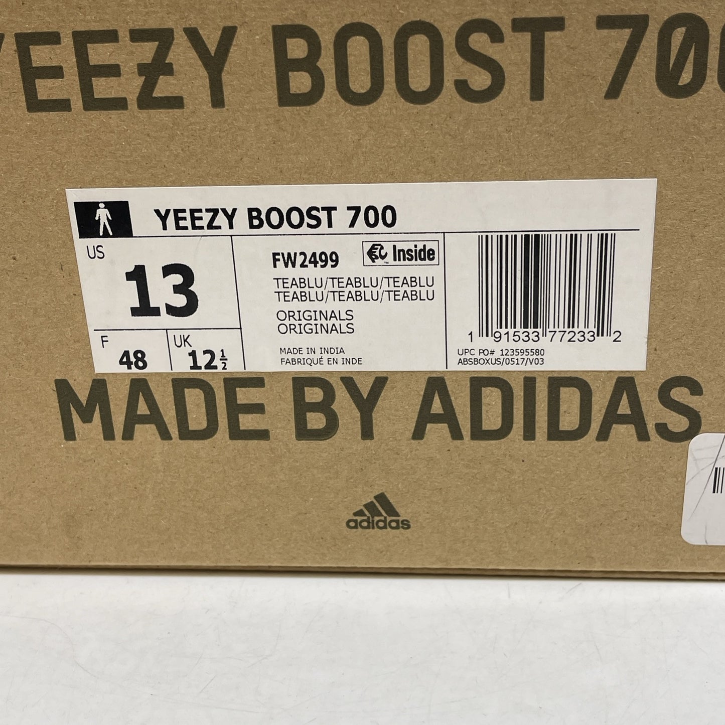 Size 13 - adidas Yeezy Boost 700 Teal Blue Suede Leather (FW2499)