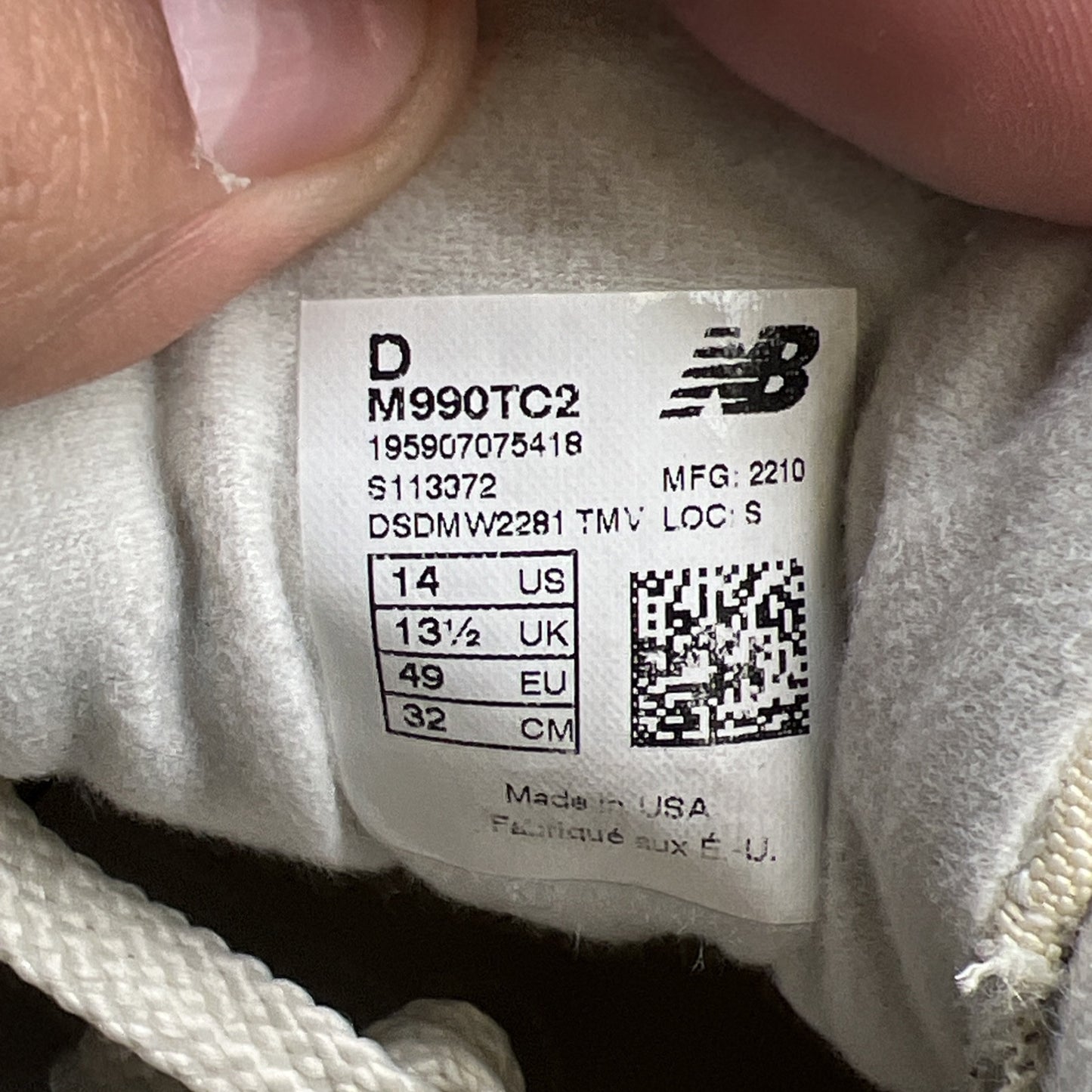 Size 14 - New Balance Teddy Santis x 990v2 Made in USA Sea Salt (M990TC2)