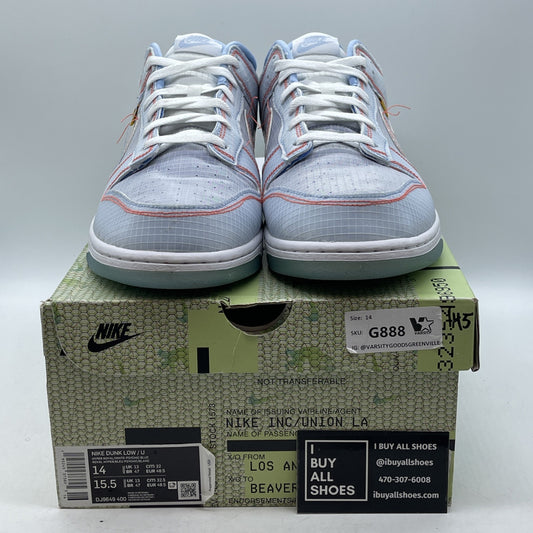 Size 14 - Nike Dunk Low x Union LA Passport Pack - Argon Suede (DJ9649-400)