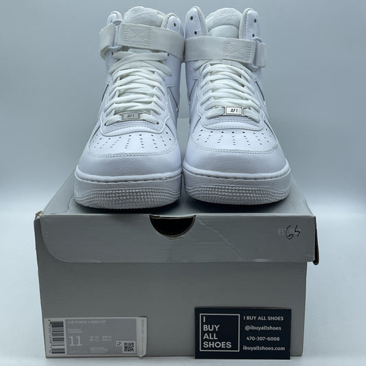 Size 11 - Nike Air Force 1 '07 High White Suede Leather (315121-115)
