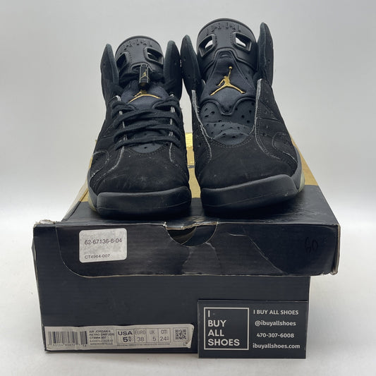 Size 5.5 - Jordan 6 Retro Defining Moments Gold Black Suede (CT4964-007)