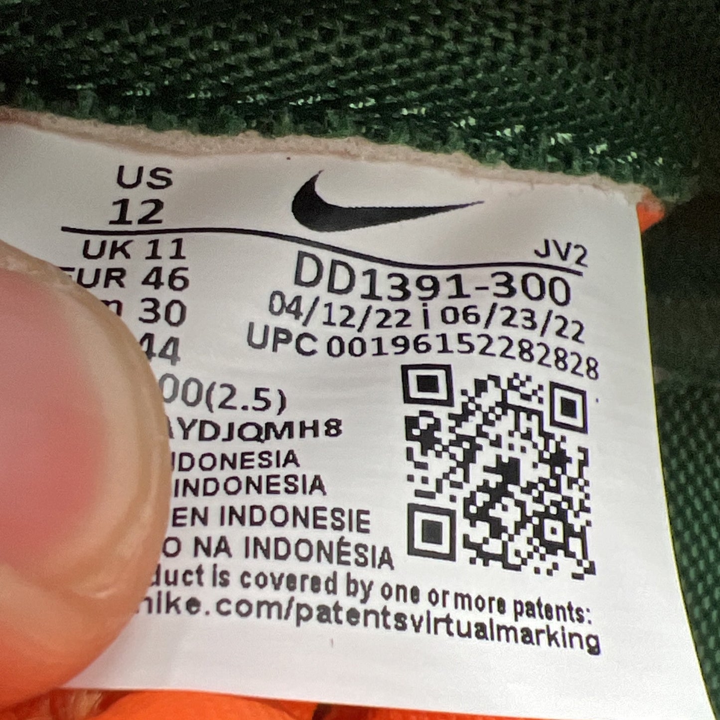 Size 12 - Nike Dunk Low Miami Hurricanes (DD1391-300)