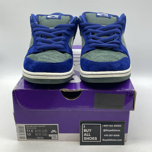 Size 11.5 - Nike Dunk Pro SB Low Deep Royal Vintage Green Suede (HF3704-400)