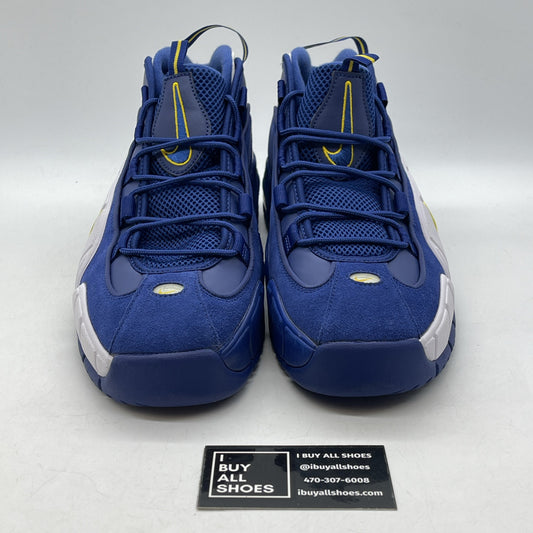 Size 11.5 - Nike Air Max Penny 1 Warriors Blue White Suede (685153-401)
