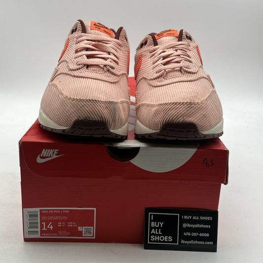 Size 14 - Nike Air Max 1 Premium Coral Stardust Corduroy (FB8915-600)